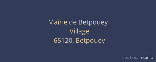 Mairie de Betpouey
