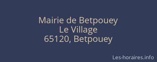 Mairie de Betpouey
