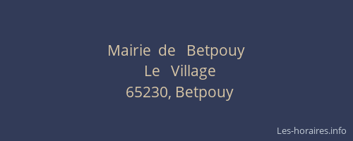 Mairie  de   Betpouy