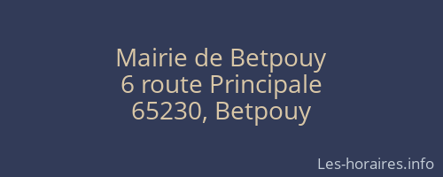 Mairie de Betpouy