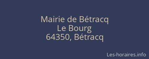 Mairie de Bétracq