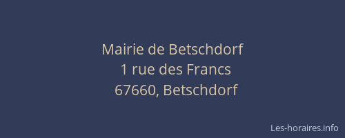 Mairie de Betschdorf