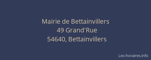 Mairie de Bettainvillers