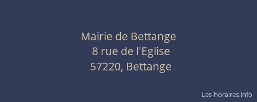 Mairie de Bettange