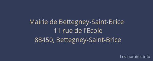 Mairie de Bettegney-Saint-Brice