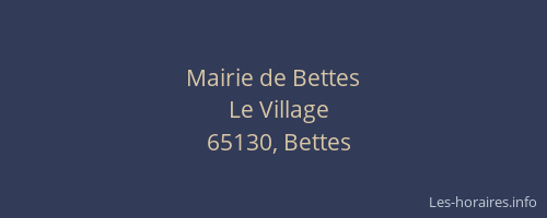 Mairie de Bettes