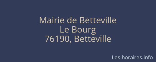 Mairie de Betteville