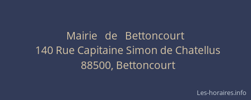 Mairie   de   Bettoncourt
