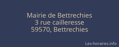 Mairie de Bettrechies