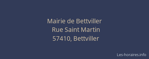 Mairie de Bettviller
