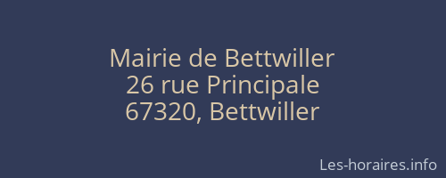 Mairie de Bettwiller