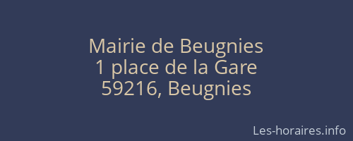 Mairie de Beugnies