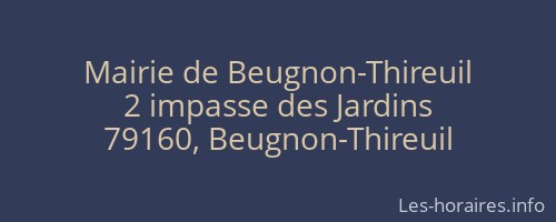 Mairie de Beugnon-Thireuil