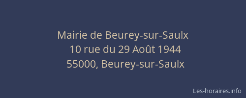 Mairie de Beurey-sur-Saulx