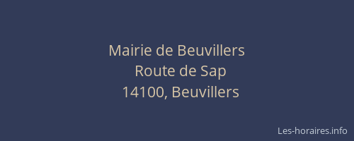 Mairie de Beuvillers