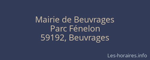 Mairie de Beuvrages