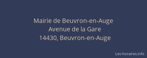Mairie de Beuvron-en-Auge
