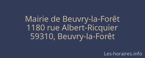 Mairie de Beuvry-la-Forêt