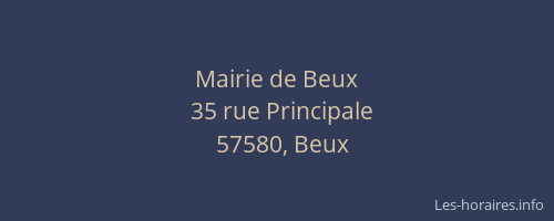 Mairie de Beux
