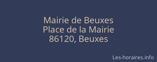 Mairie de Beuxes