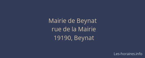 Mairie de Beynat
