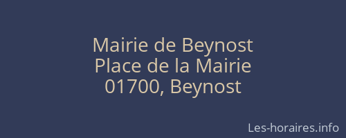 Mairie de Beynost