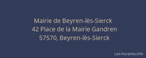 Mairie de Beyren-l&egrave;s-Sierck