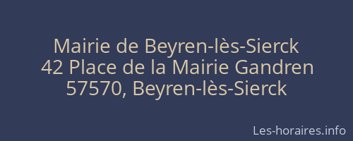 Mairie de Beyren-lès-Sierck