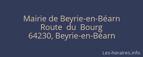 Mairie de Beyrie-en-Béarn
