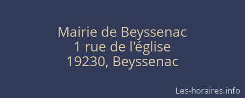 Mairie de Beyssenac