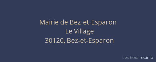 Mairie de Bez-et-Esparon