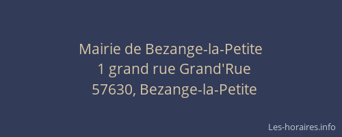 Mairie de Bezange-la-Petite