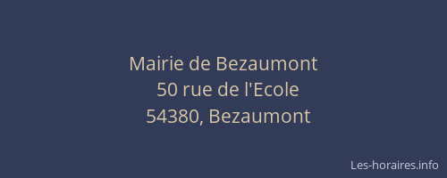 Mairie de Bezaumont