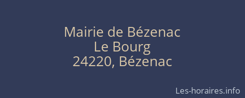 Mairie de Bézenac