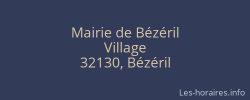 Mairie de Bézéril