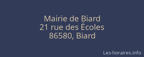 Mairie de Biard