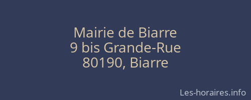 Mairie de Biarre