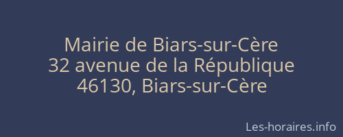 Mairie de Biars-sur-Cère