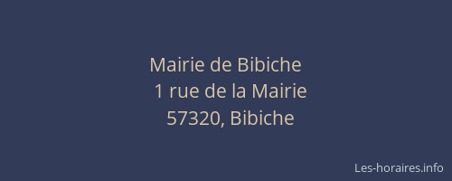 Mairie de Bibiche