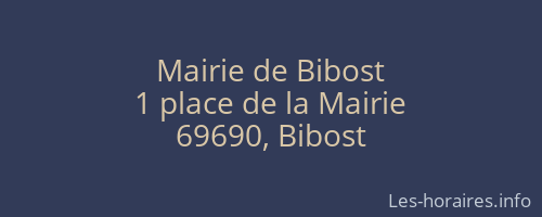 Mairie de Bibost