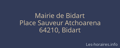 Mairie de Bidart