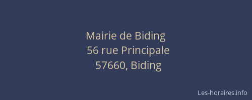 Mairie de Biding