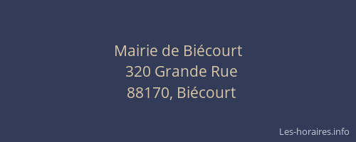 Mairie de Bi&eacute;court