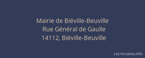 Mairie de Biéville-Beuville