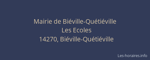 Mairie de Biéville-Quétiéville