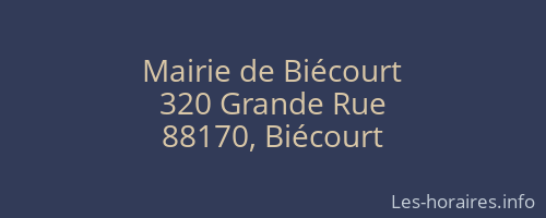 Mairie de Biécourt
