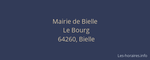 Mairie de Bielle