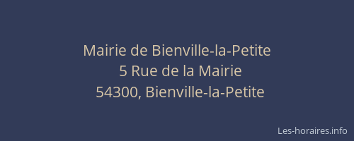 Mairie de Bienville-la-Petite