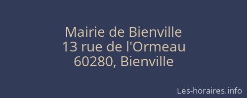 Mairie de Bienville