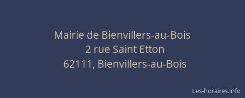 Mairie de Bienvillers-au-Bois